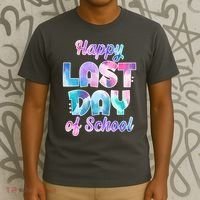 Happy Last Day Of School Colorful T-Shirt thumb 3