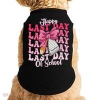 Happy Last Day Of School Coquette Bow Teachers Doggie Tank thumb 0