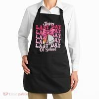 Happy Last Day Of School Coquette Bow Teachers Apron thumb 2