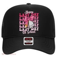 Happy Last Day Of School Coquette Bow Teachers Hat thumb 0
