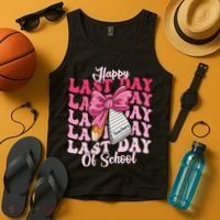 Happy Last Day Of School Coquette Bow Teachers Tank Top thumb 4