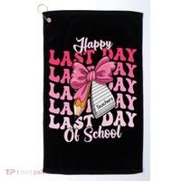 Happy Last Day Of School Coquette Bow Teachers Golf Towel thumb 0