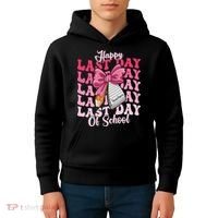 Happy Last Day Of School Coquette Bow Teachers Kids Hoodie thumb 4