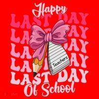 Happy Last Day Of School Coquette Bow Teachers Santa Hat thumb 1