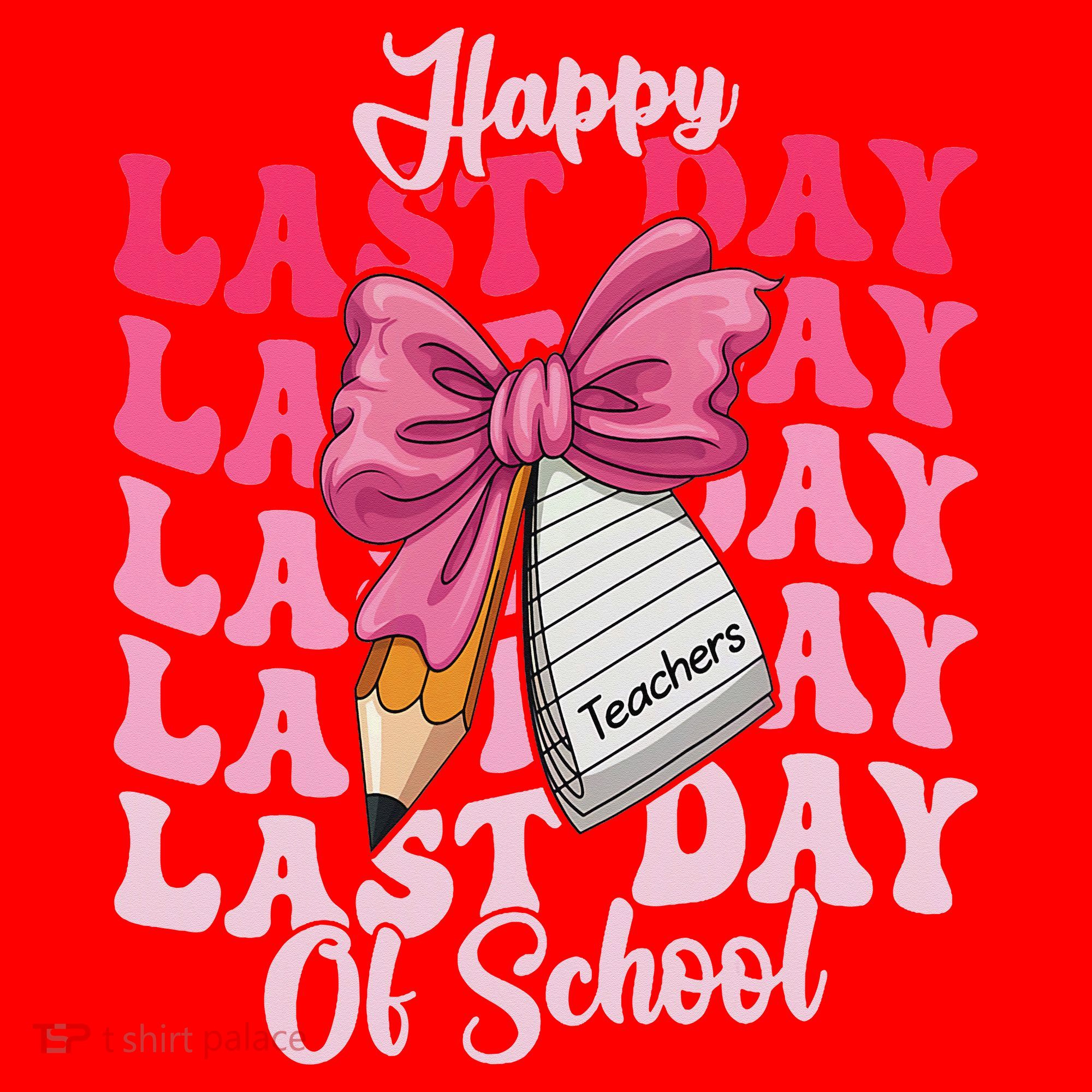 Happy Last Day Of School Coquette Bow Teachers Santa Hat
