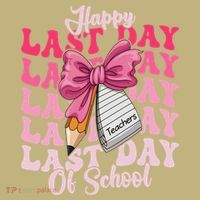 Happy Last Day Of School Coquette Bow Teachers Sweatshirt thumb 2
