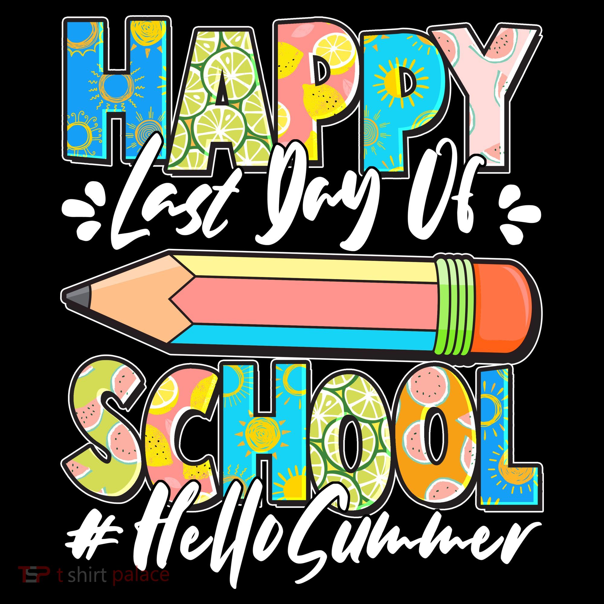 Happy Last Day Of School #Hello Summer Stripe Pom Pom Beanie