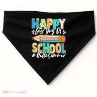 Happy Last Day Of School #Hello Summer USA-Made Doggie Bandana thumb 0