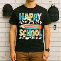 Happy Last Day Of School #Hello Summer T-Shirt thumb 6