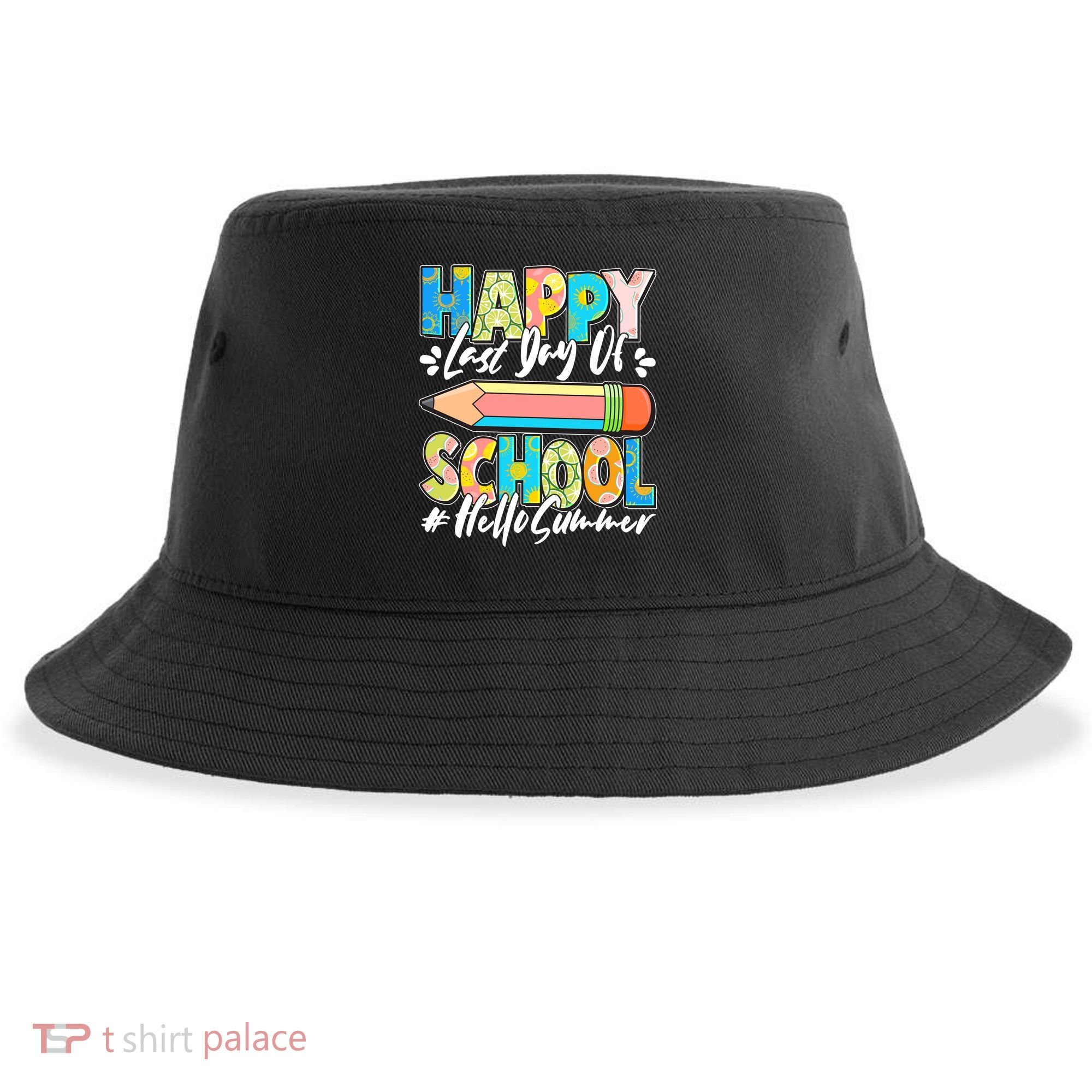 Happy Last Day Of School #Hello Summer Sustainable Bucket Hat