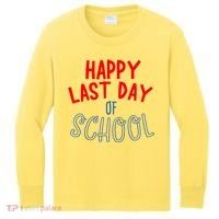 Happy Last Day Of School Summer Vacation Kids Long Sleeve Shirt thumb 0