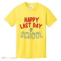 Happy Last Day Of School Summer Vacation Kids T-Shirt thumb 0