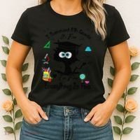 Happy Last Day Of School Funny Black Cat 8th Grade Graduate Women's T-Shirt thumb 2