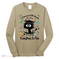 Happy Last Day Of School Funny Black Cat 8th Grade Graduate Long Sleeve Shirt thumb 0