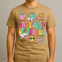 Happy Last Day Of School Teacher Girl Grad Hello Summer T-Shirt thumb 3
