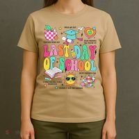 Happy Last Day Of School Teacher Girl Grad Hello Summer T-Shirt thumb 4