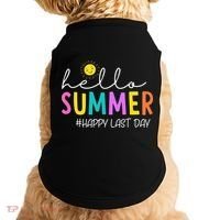 Happy Last Day Of School Teacher Student Hello Summer Gifts Doggie Tank thumb 0