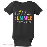 Happy Last Day Of School Teacher Student Hello Summer Gifts Baby Bodysuit thumb 0