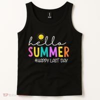 Happy Last Day Of School Teacher Student Hello Summer Gifts Tank Top thumb 2