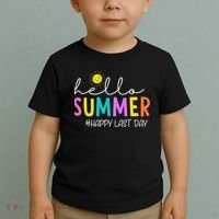 Happy Last Day Of School Teacher Student Hello Summer Gifts Toddler T-Shirt thumb 2