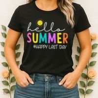 Happy Last Day Of School Teacher Student Hello Summer Gifts Women's T-Shirt thumb 2