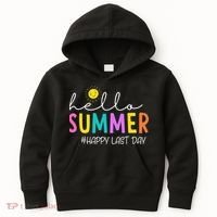 Happy Last Day Of School Teacher Student Hello Summer Gifts Kids Hoodie thumb 0