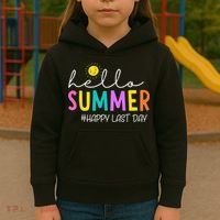 Happy Last Day Of School Teacher Student Hello Summer Gifts Kids Hoodie thumb 3