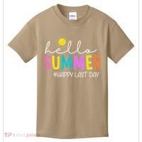 Happy Last Day Of School Teacher Student Hello Summer Gifts Kids T-Shirt thumb 0