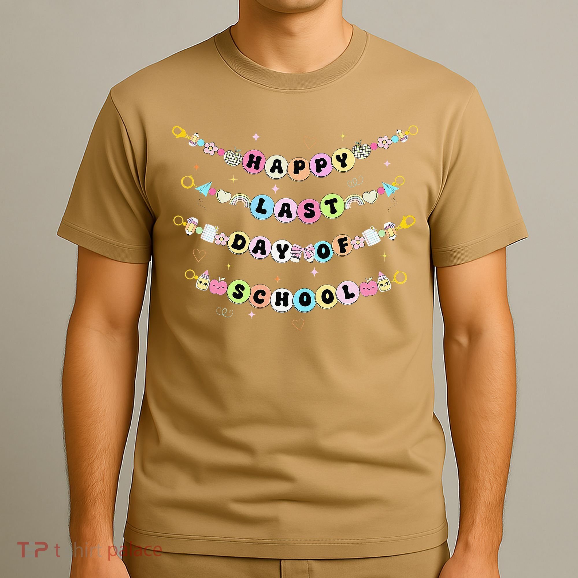 Happy Last Day Of School Friendship Bracelets Teacher T-Shirt