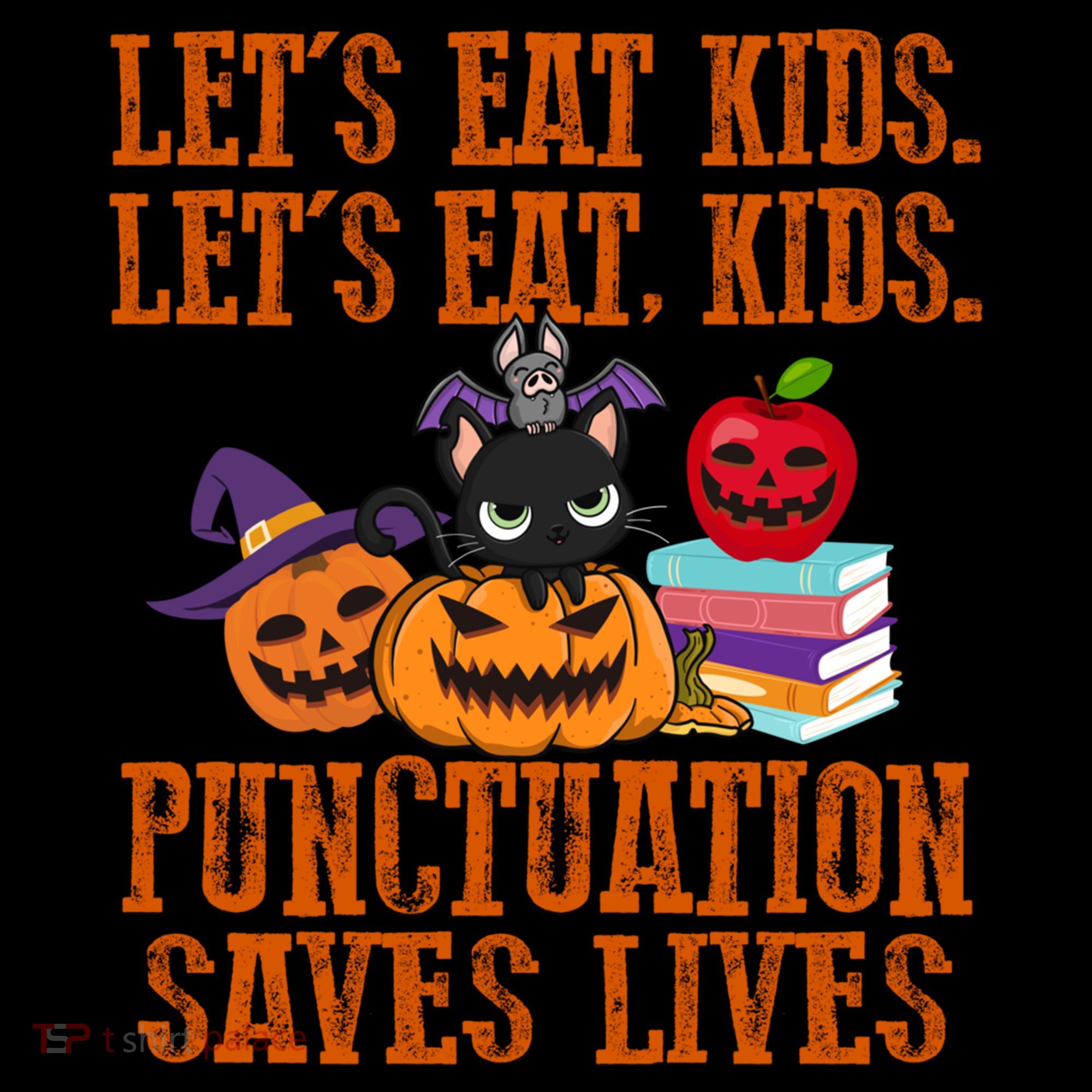 Halloween Let's Eat Kids Punctuation Saves Lives Funny Great Gift Coffee Mug