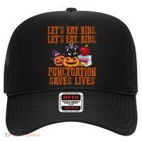 Halloween Let's Eat Kids Punctuation Saves Lives Funny Great Gift Hat thumb 0