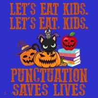 Halloween Let's Eat Kids Punctuation Saves Lives Funny Great Gift Long Sleeve Shirt thumb 2