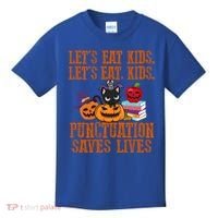 Halloween Let's Eat Kids Punctuation Saves Lives Funny Great Gift Kids T-Shirt thumb 0