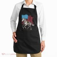 Horse Lover Equestrian American Flag Apron thumb 2