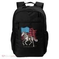 Horse Lover Equestrian American Flag Backpack thumb 0