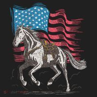 Horse Lover Equestrian American Flag Beanie thumb 2