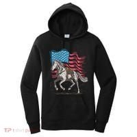 Horse Lover Equestrian American Flag Women's Hoodie thumb 0