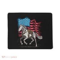 Horse Lover Equestrian American Flag Mousepad thumb 0
