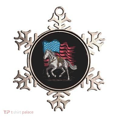 Horse Lover Equestrian American Flag Ornament