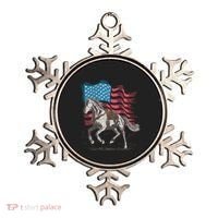 Horse Lover Equestrian American Flag Ornament thumb 0