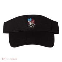 Horse Lover Equestrian American Flag Visor thumb 0