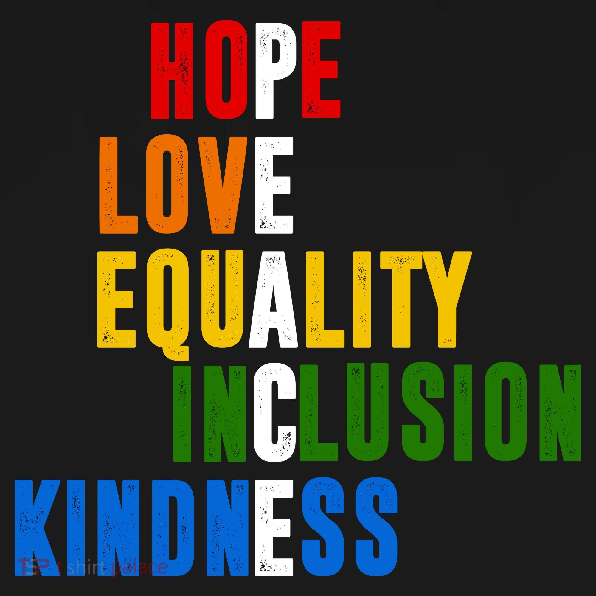 Hope Love Equality Inclusion Kindness Peace Quote Apron