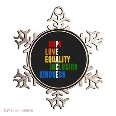 Hope Love Equality Inclusion Kindness Peace Quote Ornament