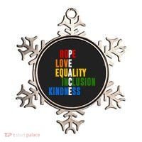 Hope Love Equality Inclusion Kindness Peace Quote Ornament thumb 0