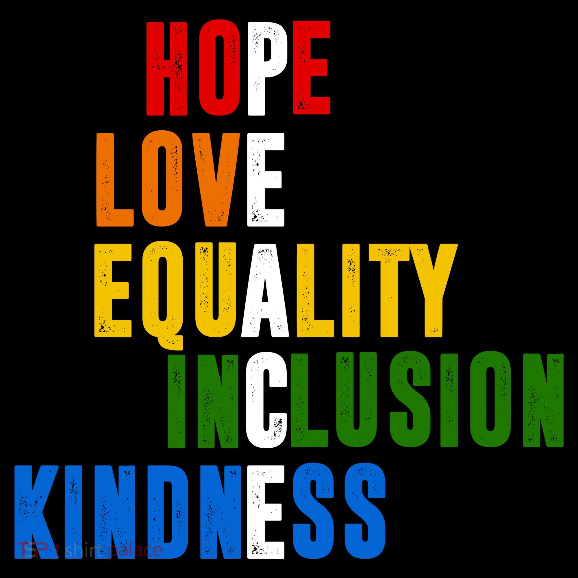 Hope Love Equality Inclusion Kindness Peace Quote Ornament
