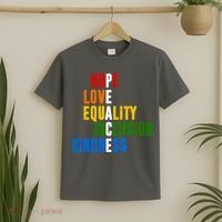 Hope Love Equality Inclusion Kindness Peace Quote T-Shirt thumb 2