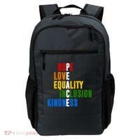 Hope Love Equality Inclusion Kindness Peace Quote Backpack thumb 0