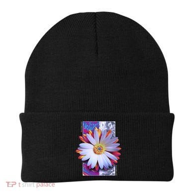 Holographic Lily Flower Beanie
