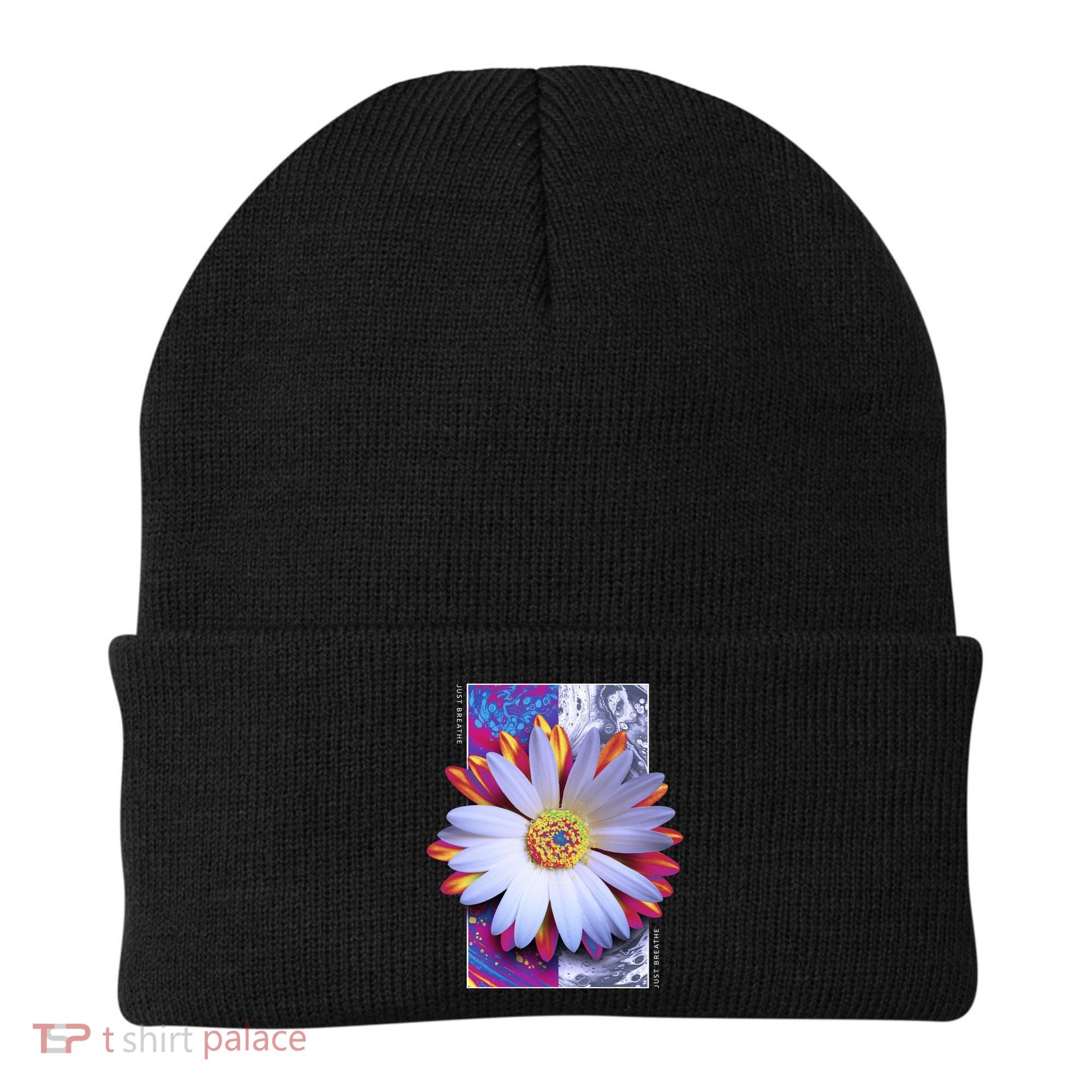 Holographic Lily Flower Beanie