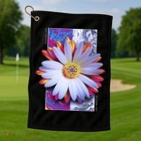 Holographic Lily Flower Golf Towel thumb 1